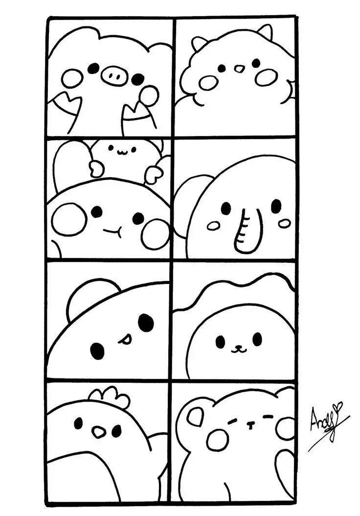 Tranh tô màu cute phô mai que cho bé sáng tạo 31