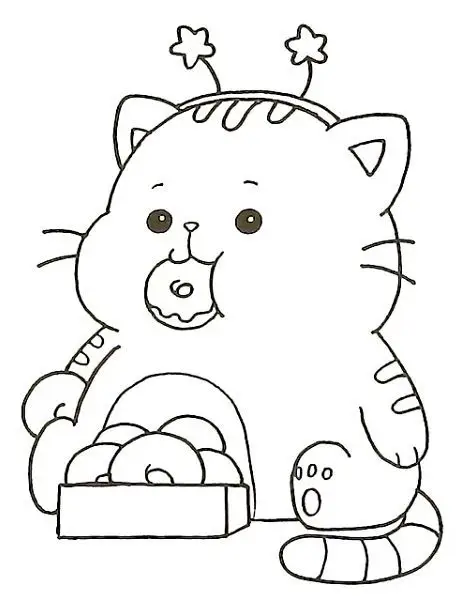 Tranh tô màu cute phô mai que cho bé sáng tạo 61