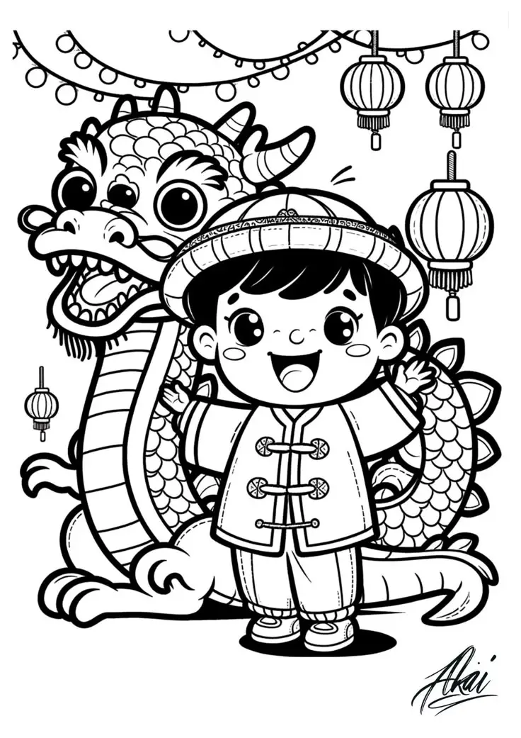 Tranh Tô Màu Đèn Ông Sao Trung Thu Vui Tươi 12