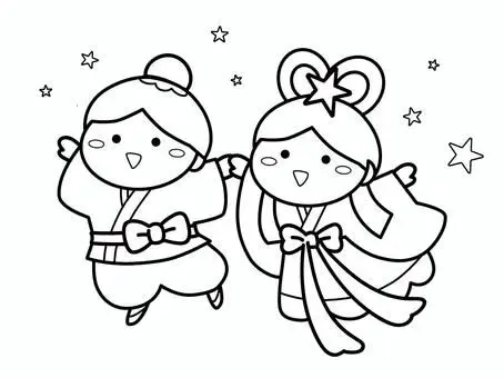 Tranh Tô Màu Đèn Ông Sao Trung Thu Vui Tươi 29