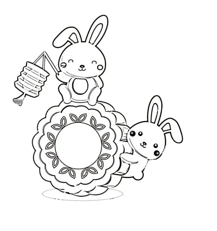 Tranh Tô Màu Đèn Ông Sao Trung Thu Vui Tươi 63