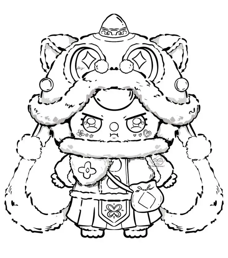 Tranh Tô Màu Gấu Dâu - Hình Ảnh Dễ Thương Cho Bé 7