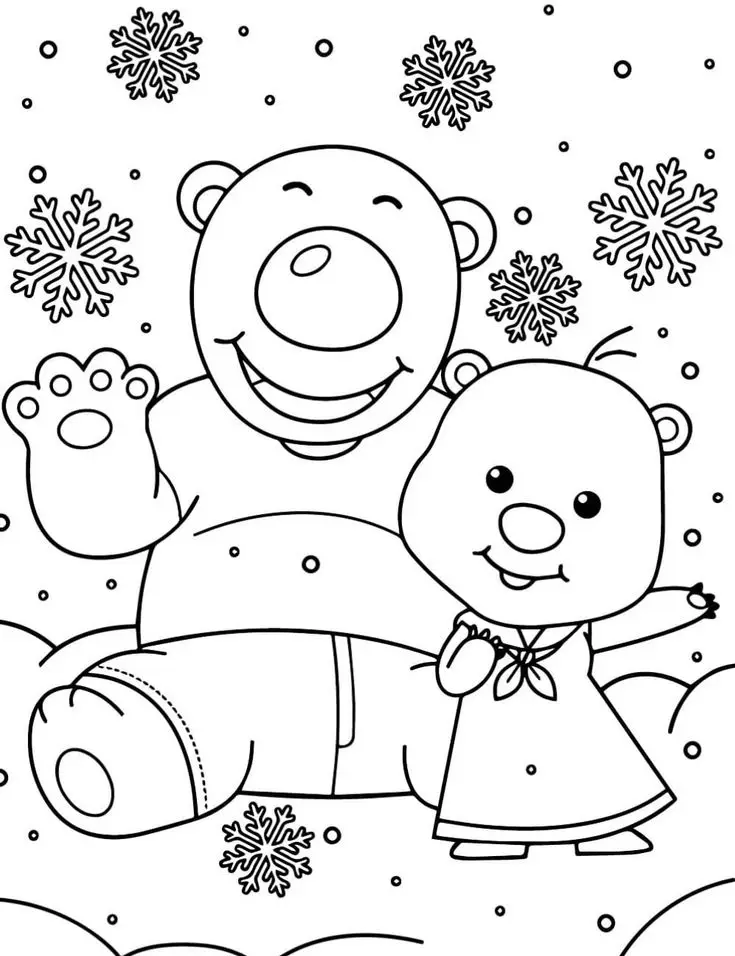 Tranh Tô Màu Gấu Dâu - Hình Ảnh Dễ Thương Cho Bé 12