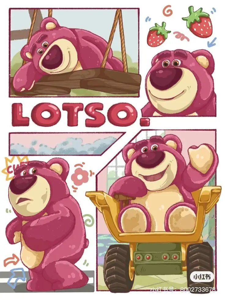 Tranh Tô Màu Gấu Dâu - Hình Ảnh Dễ Thương Cho Bé 22