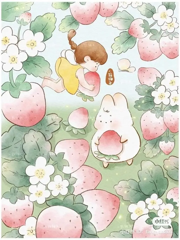 Tranh Tô Màu Gấu Dâu - Hình Ảnh Dễ Thương Cho Bé 54