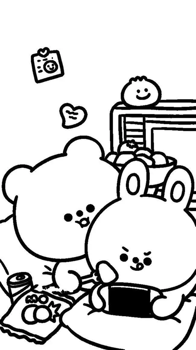 Hình Ảnh Tô Màu Gấu Dâu Cute Dành Cho Bé 4