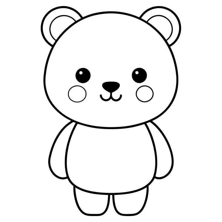 Hình Ảnh Tô Màu Gấu Dâu Cute Dành Cho Bé 6