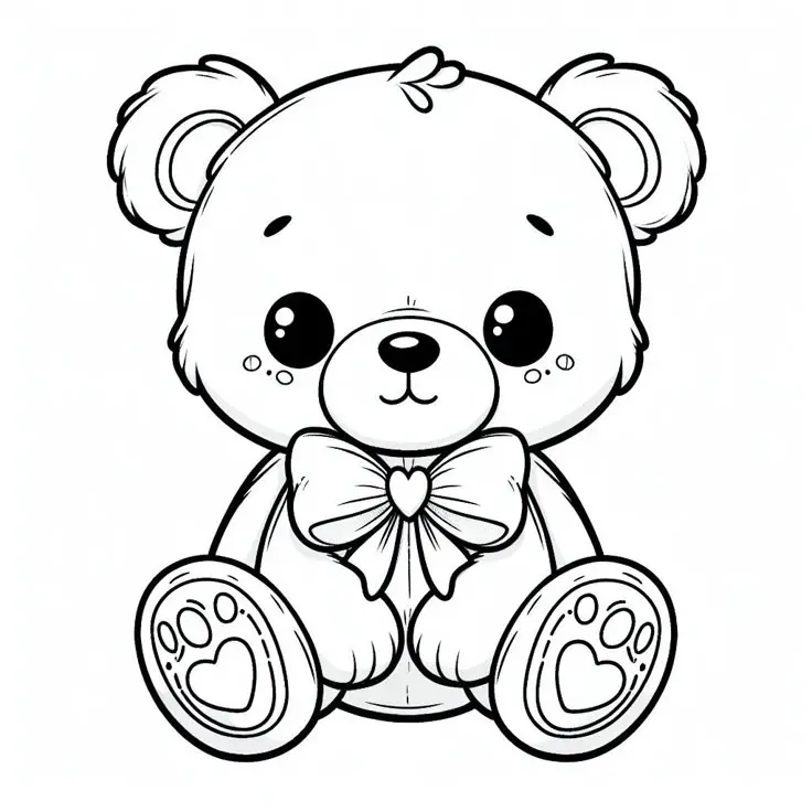 Hình Ảnh Tô Màu Gấu Dâu Cute Dành Cho Bé 8