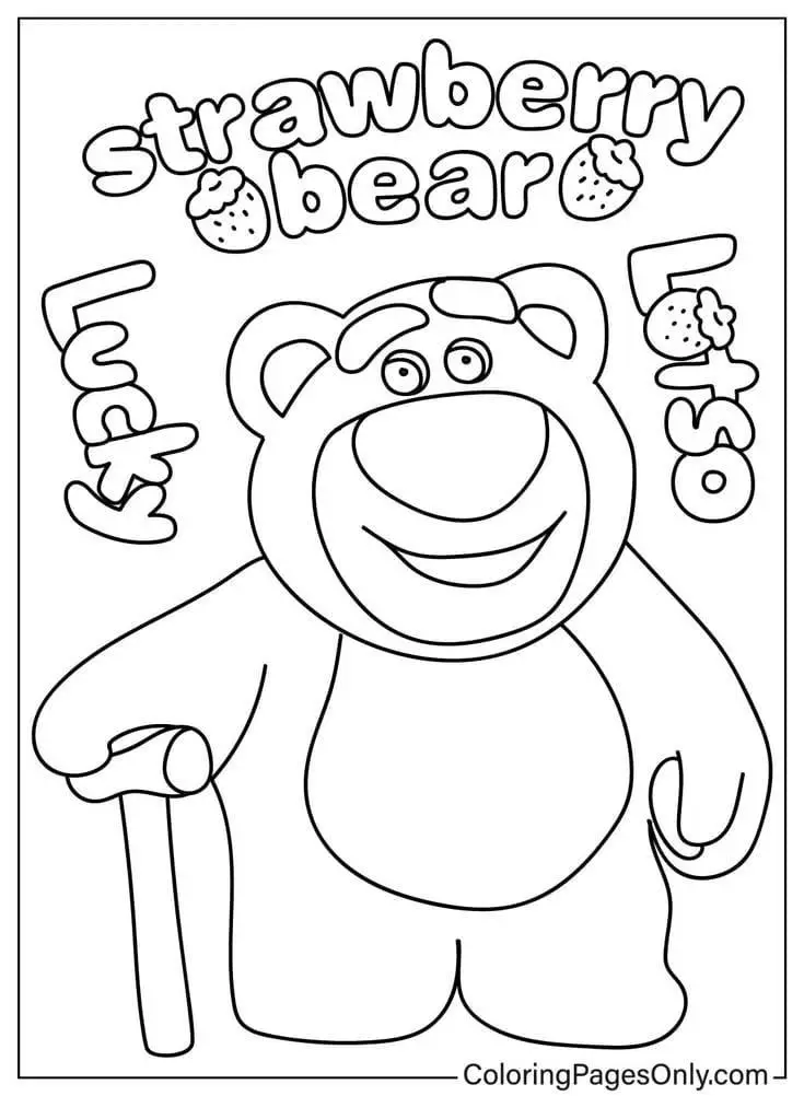 Hình Ảnh Tô Màu Gấu Dâu Cute Dành Cho Bé 12