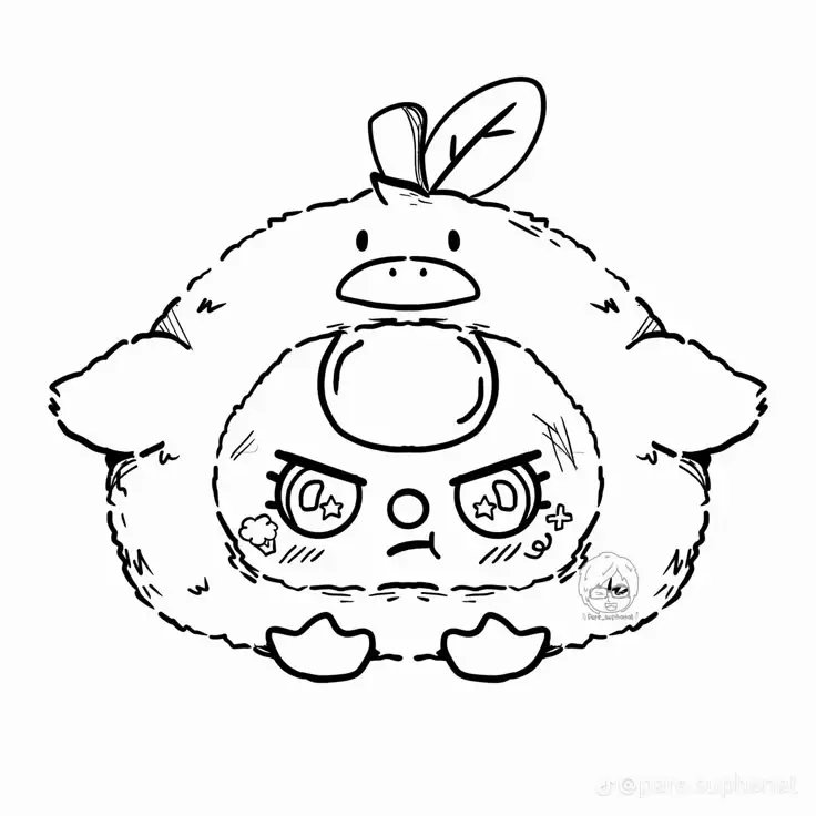 Hình Ảnh Tô Màu Gấu Dâu Cute Dành Cho Bé 30