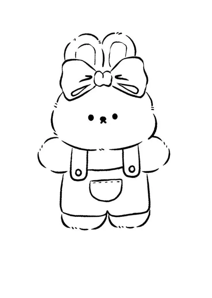 Hình Ảnh Tô Màu Gấu Dâu Cute Dành Cho Bé 45