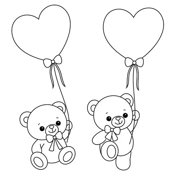 Hình Ảnh Tô Màu Gấu Dâu Cute Dành Cho Bé 48