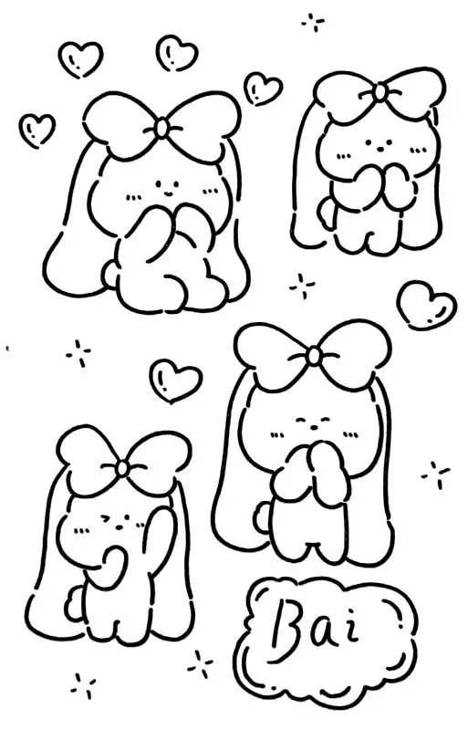 Hình Ảnh Tô Màu Gấu Dâu Cute Dành Cho Bé 49