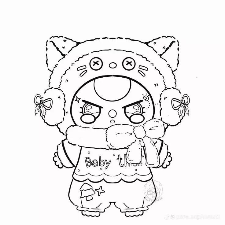 Hình Ảnh Tô Màu Gấu Dâu Cute Dành Cho Bé 57