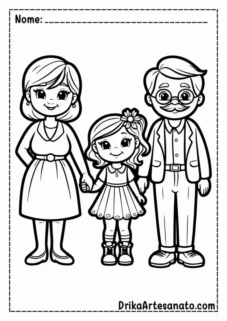 Tranh Tô Màu Gia Đình 4 Người Hạnh Phúc 6