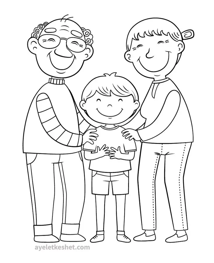 Tranh Tô Màu Gia Đình 4 Người Hạnh Phúc 42