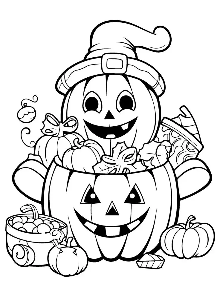 Tranh Tô Màu Halloween Cho Bé: 50 Hình Ảnh Để Tăng Cường Trí Tưởng Tượng 2