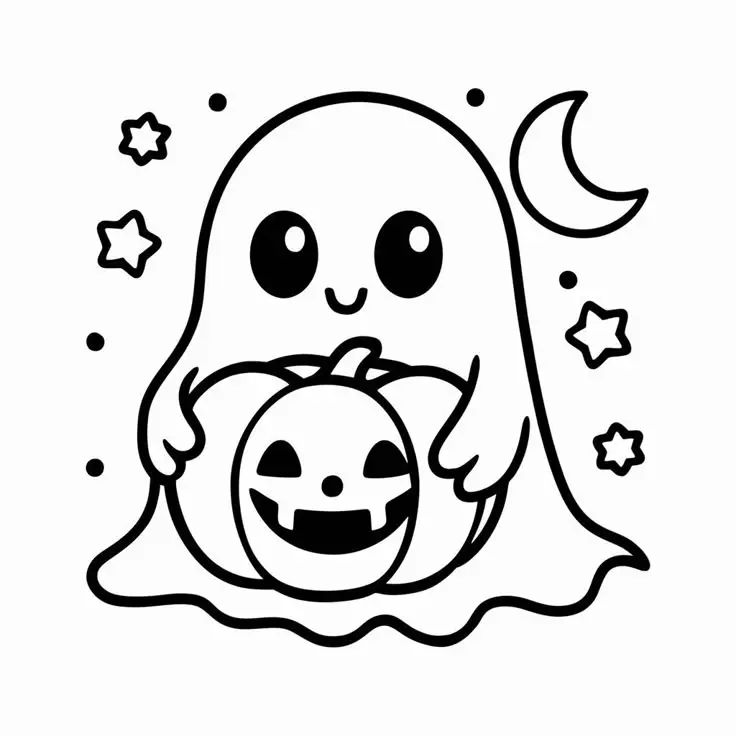 Tranh Tô Màu Halloween Cho Bé: 50 Hình Ảnh Để Tăng Cường Trí Tưởng Tượng 26