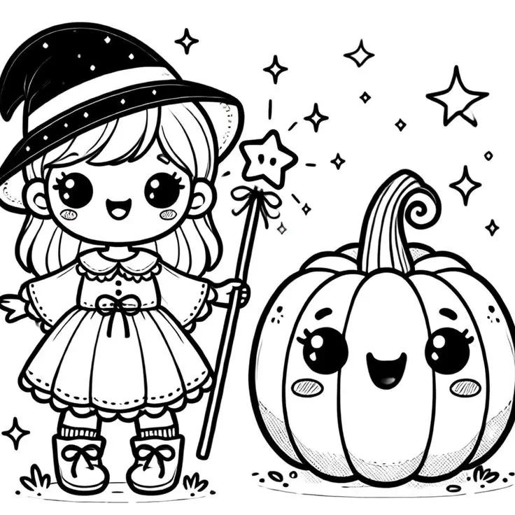 Tranh Tô Màu Halloween Cho Bé: 50 Hình Ảnh Để Tăng Cường Trí Tưởng Tượng 43