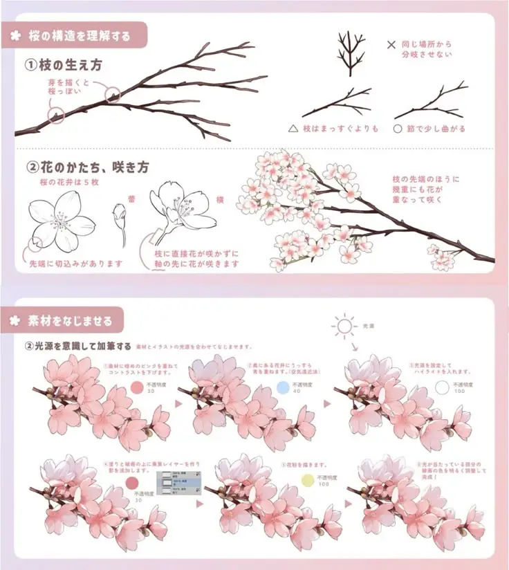 Tranh tô màu hoa đào – Tươi tắn cho ngày Tết 14