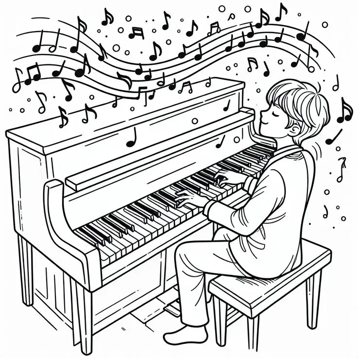 Tranh tô màu hoa đào – Tươi tắn cho ngày Tết 46