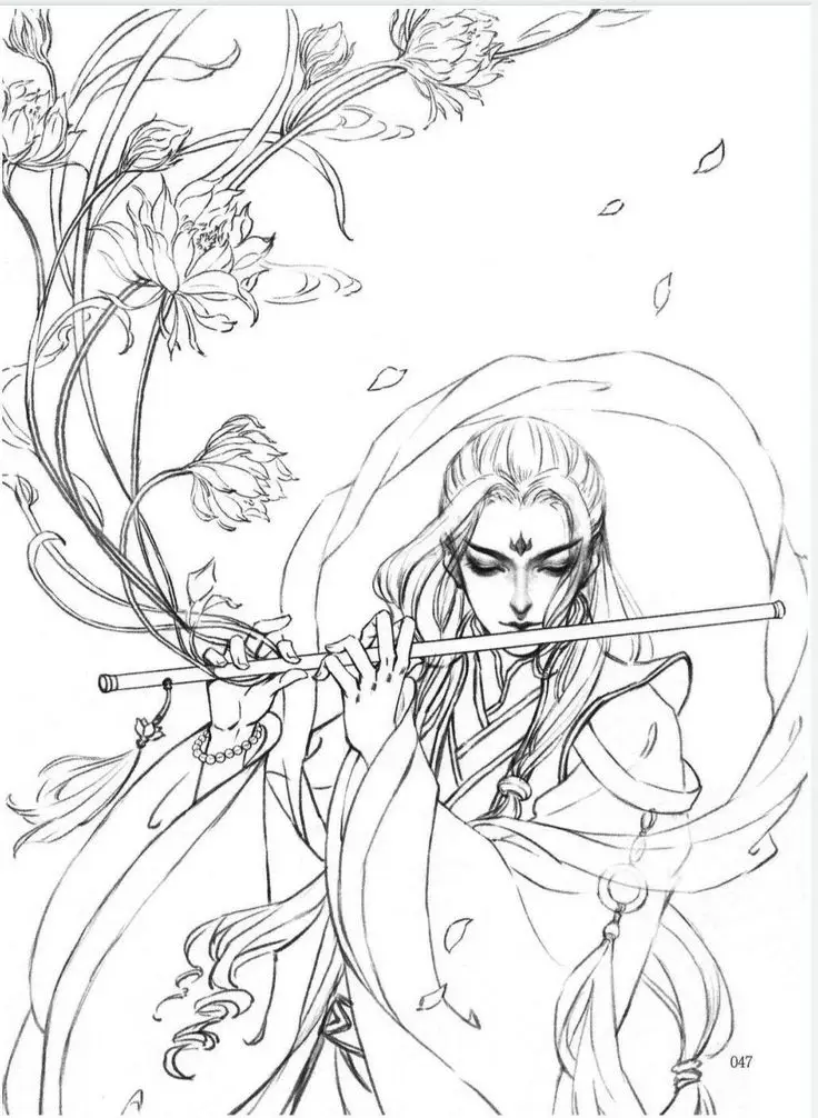 Tranh tô màu hoa đào – Tươi tắn cho ngày Tết 50