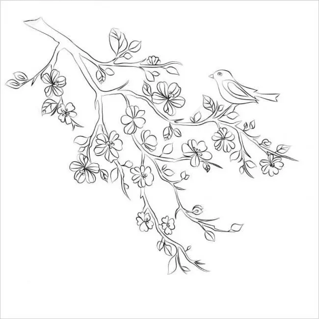 Tranh tô màu hoa đào – Tươi tắn cho ngày Tết 67