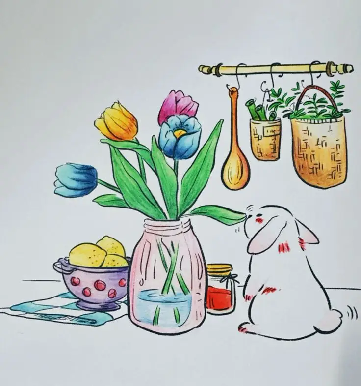 Tranh tô màu hoa mai: Nét đẹp truyền thống 55