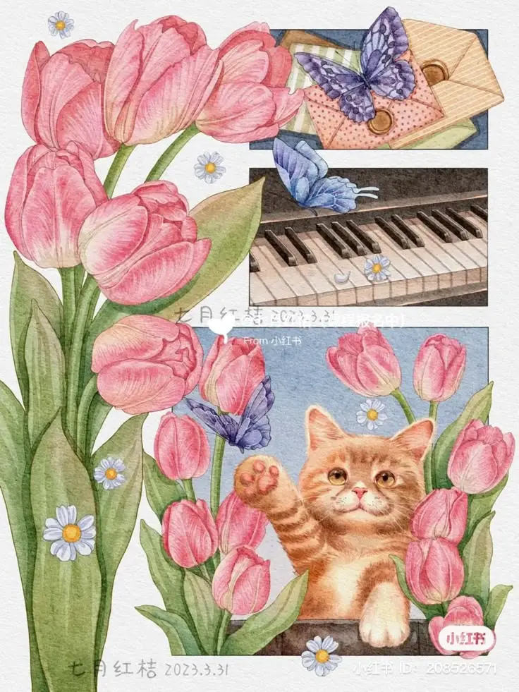 Tranh Tô Màu Hoa Tulip - Những Bông Hoa Rực Rỡ 27