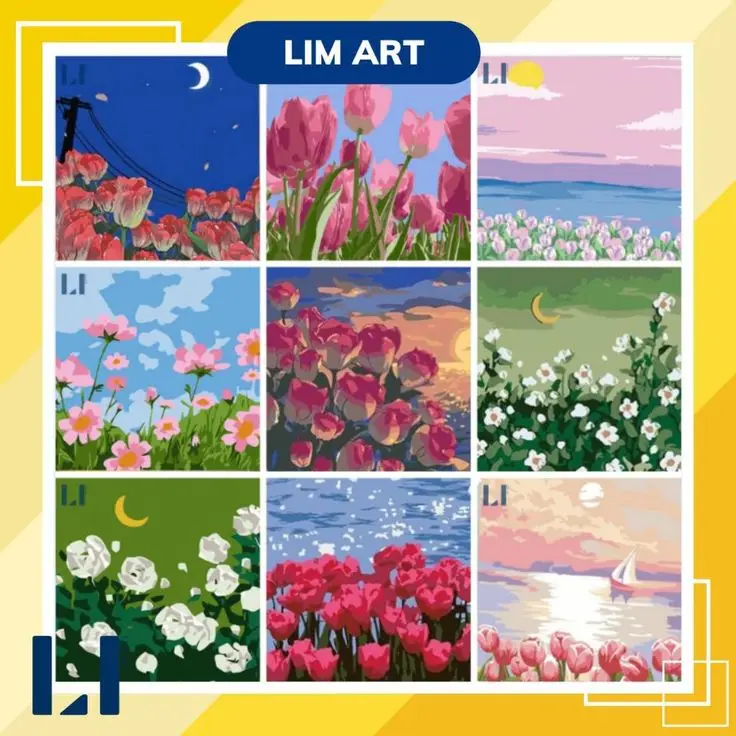 Tranh Tô Màu Hoa Tulip - Những Bông Hoa Rực Rỡ 28