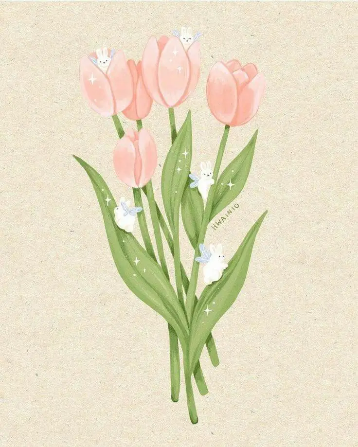 Tranh Tô Màu Hoa Tulip - Những Bông Hoa Rực Rỡ 32