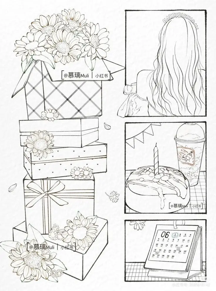 Tranh Tô Màu Hoa Tulip - Những Bông Hoa Rực Rỡ 36