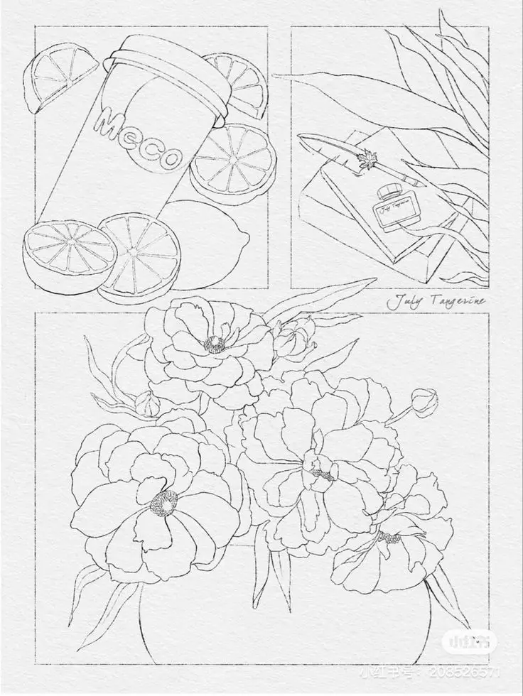 Tranh Tô Màu Hoa Tulip - Những Bông Hoa Rực Rỡ 37