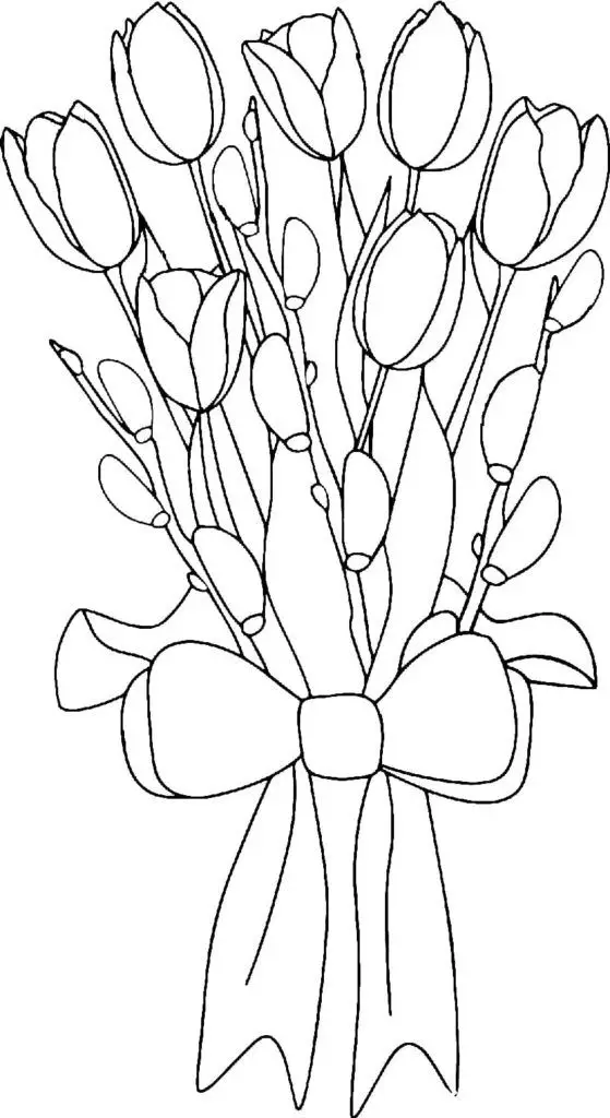 Tranh Tô Màu Hoa Tulip - Những Bông Hoa Rực Rỡ 45