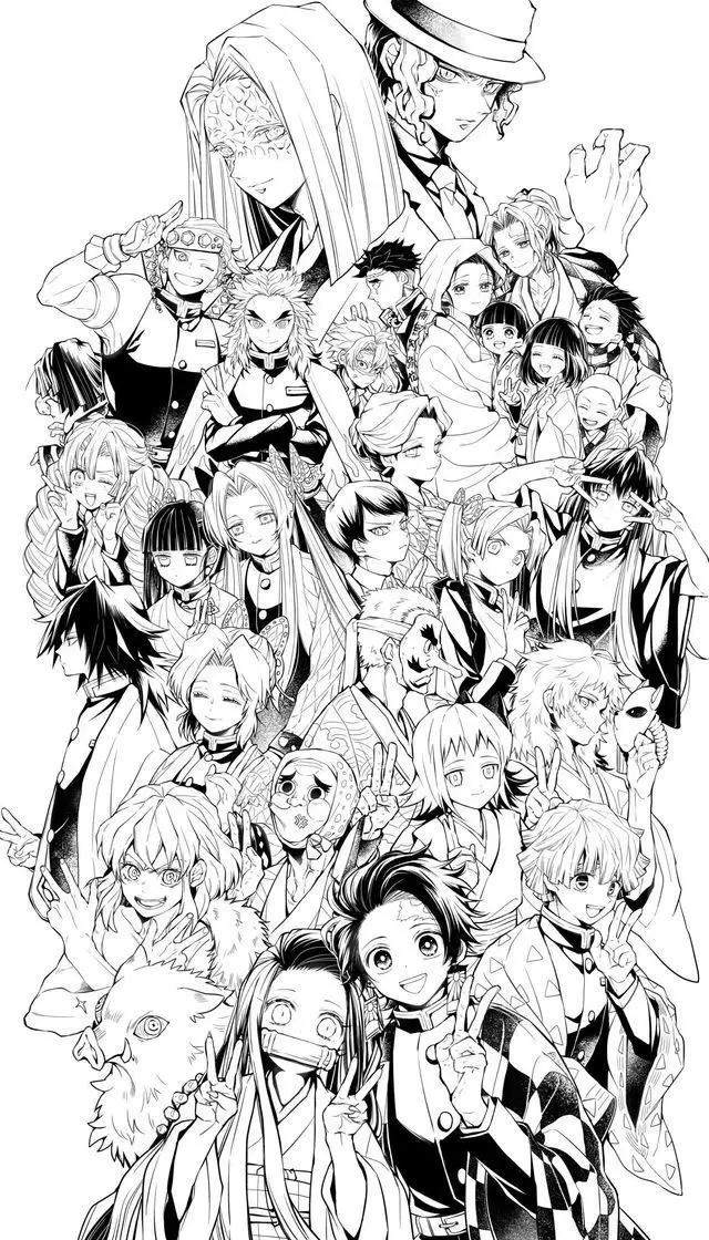 Tranh Tô Màu Kimetsu Yaiba - Hình Ảnh Anime Đẹp 5