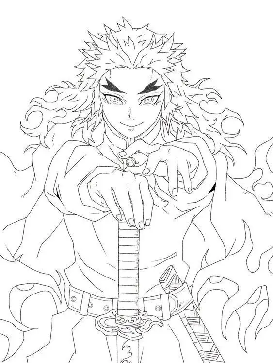 Tranh Tô Màu Kimetsu Yaiba - Hình Ảnh Anime Đẹp 24