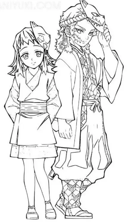 Tranh Tô Màu Kimetsu Yaiba - Hình Ảnh Anime Đẹp 37