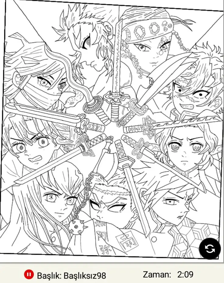 Tranh Tô Màu Kimetsu Yaiba - Hình Ảnh Anime Đẹp 45