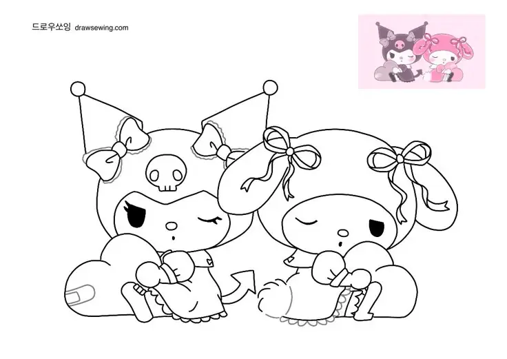 Tranh Tô Màu Kuromi Và Melody: 50 Hình Ảnh Ngộ Nghĩnh 34
