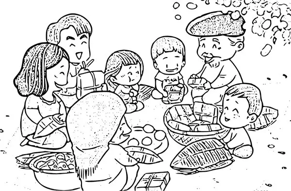 Tranh tô màu mâm ngũ quả ngày Tết: Giới thiệu văn hóa truyền thống 26