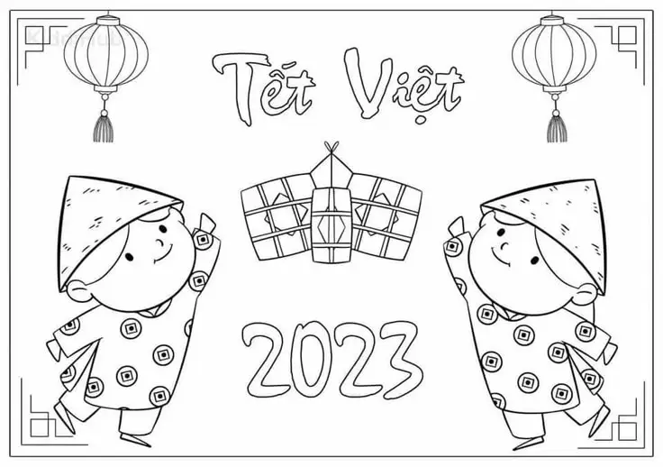 Tranh tô màu mâm ngũ quả ngày Tết: Giới thiệu văn hóa truyền thống 28