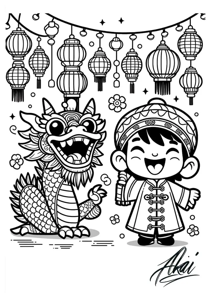 Tranh tô màu mâm ngũ quả ngày Tết: Giới thiệu văn hóa truyền thống 43