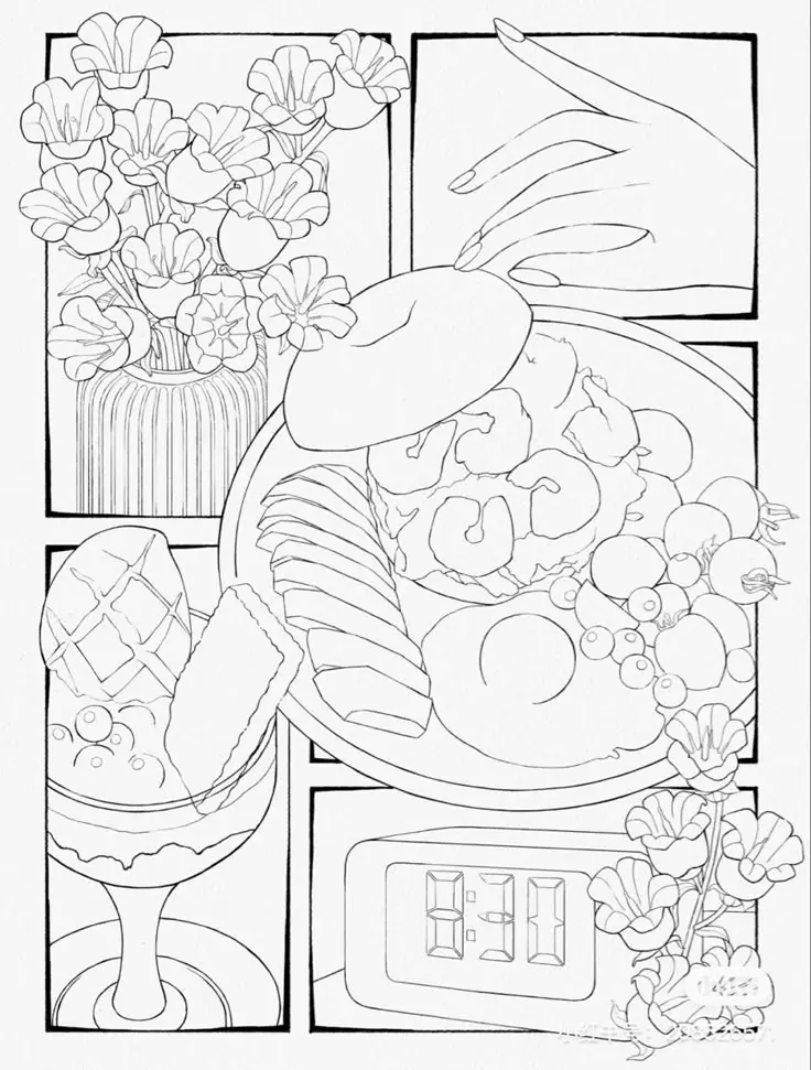 Tranh tô màu mâm ngũ quả ngày Tết: Giới thiệu văn hóa truyền thống 62