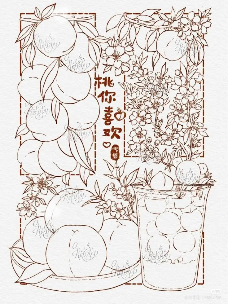 Tranh tô màu mâm ngũ quả ngày Tết: Giới thiệu văn hóa truyền thống 72