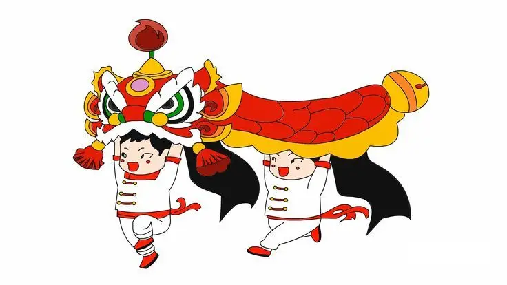 Tranh Tô Màu Múa Lân Dịp Tết 5