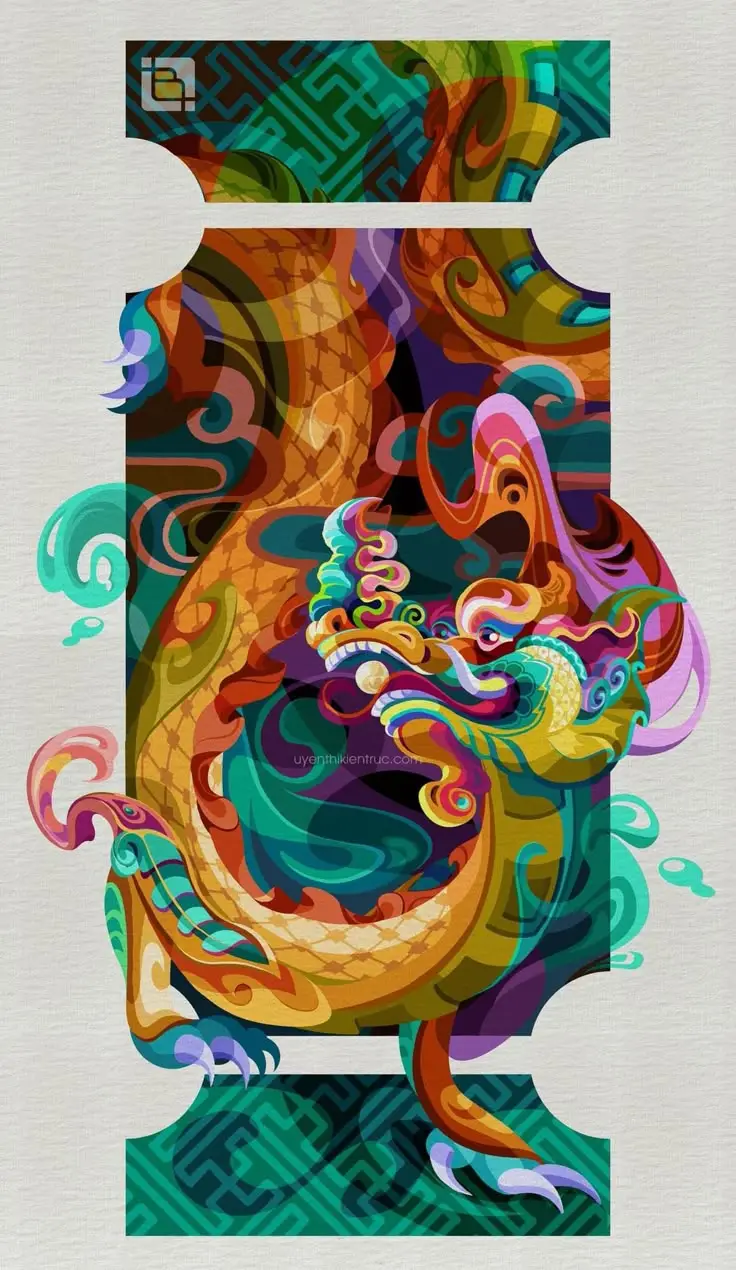 Tranh Tô Màu Múa Lân Dịp Tết 9