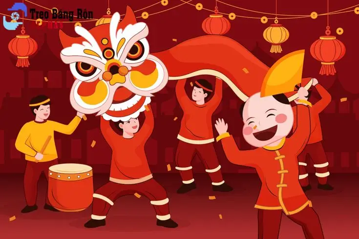 Tranh Tô Màu Múa Lân Dịp Tết 18