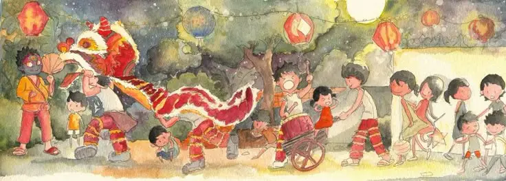 Tranh Tô Màu Múa Lân Dịp Tết 19