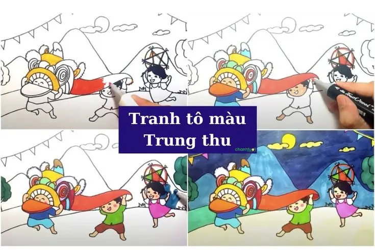 Tranh Tô Màu Múa Lân Dịp Tết 20