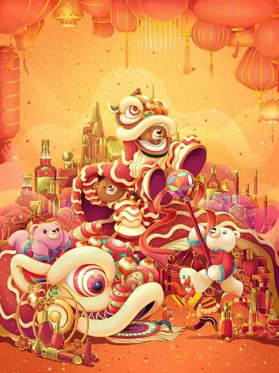 Tranh Tô Màu Múa Lân Dịp Tết 29